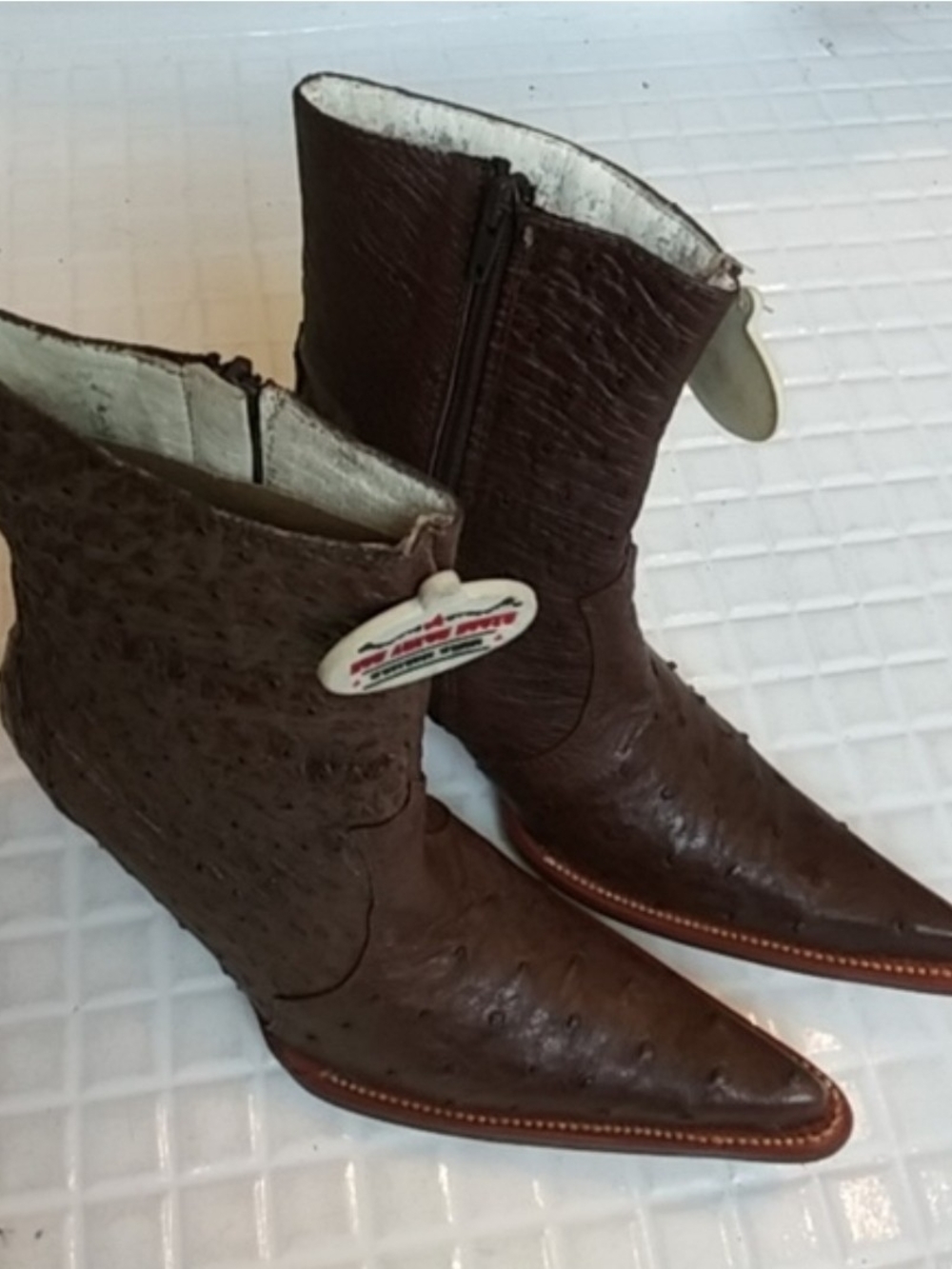 Los Altos Ladies Ostrich Leather Western Boots